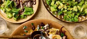 Sumac Roast Chicken and Bread Bake: Sami Tamimi’s Fattet Musakhan with Cucumber Avocado Salad – Recipe