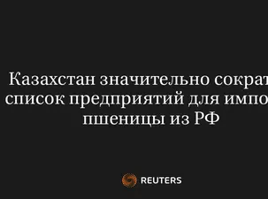 Казахстан Значительно Сократил Список Предприятий для Импорта Пшеницы из РФ