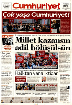 CUMHURİYET 8 Mayıs 2025 gazete manşeti