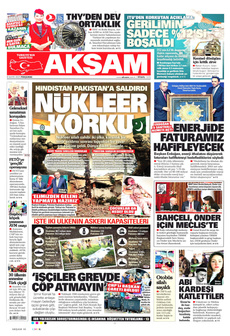 AKŞAM 8 Mayıs 2025 gazete manşeti