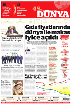DÜNYA 8 Mayıs 2025 gazete manşeti