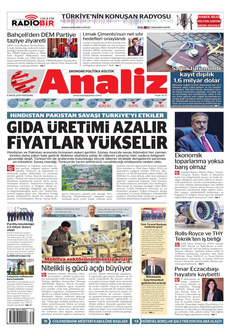 ANALİZ 8 Mayıs 2025 gazete manşeti