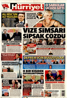 HÜRRİYET 9 Mayıs 2025 gazete manşeti