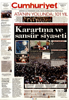 CUMHURİYET 9 Mayıs 2025 gazete manşeti