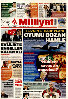 MİLLİYET 9 Mayıs 2025 gazete manşeti