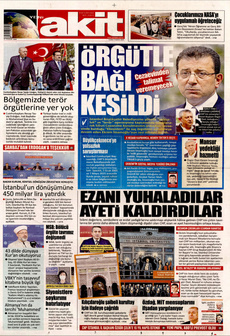 YENİ AKİT 9 Mayıs 2025 gazete manşeti
