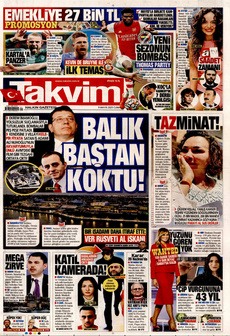 TAKVİM 9 Mayıs 2025 gazete manşeti