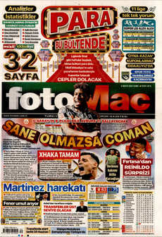 FOTOMAÇ 9 Mayıs 2025 gazete manşeti