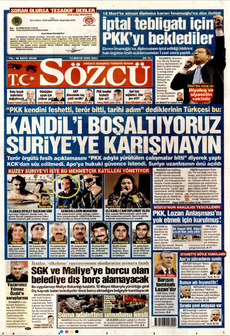 SÖZCÜ 13 Mayıs 2025 gazete manşeti