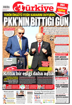 TÜRKİYE GAZETESİ 13 Mayıs 2025 gazete manşeti