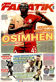 FANATİK 13 Mayıs 2025 gazete manşeti