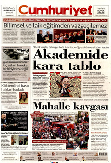 CUMHURİYET 27 Mayıs 2025 gazete manşeti