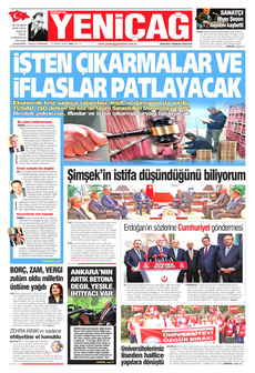 YENİÇAĞ 27 Mayıs 2025 gazete manşeti