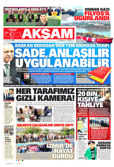 AKŞAM 30 Mayıs 2025 gazete manşeti