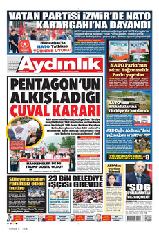 AYDINLIK GAZETESİ 30 Mayıs 2025 gazete manşeti