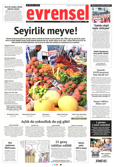 EVRENSEL 31 Mayıs 2025 gazete manşeti