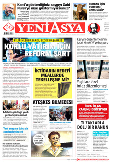 YENİ ASYA 31 Mayıs 2025 gazete manşeti