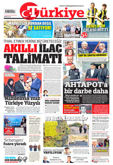 TÜRKİYE GAZETESİ 1 Haziran 2025 gazete manşeti