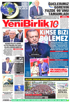 YENİBİRLİK 1 Haziran 2025 gazete manşeti