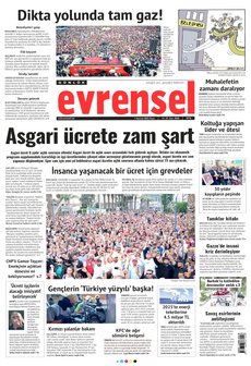 EVRENSEL 1 Haziran 2025 gazete manşeti