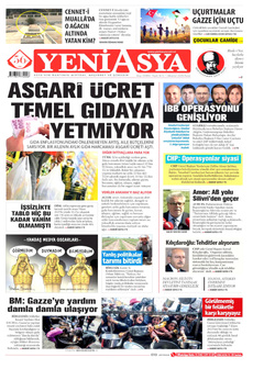 YENİ ASYA 1 Haziran 2025 gazete manşeti