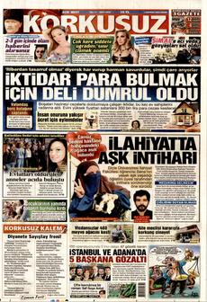 KORKUSUZ 1 Haziran 2025 gazete manşeti