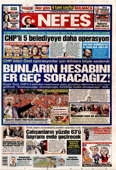 NEFES 1 Haziran 2025 gazete manşeti