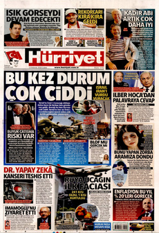 HÜRRİYET 13 Haziran 2025 gazete manşeti