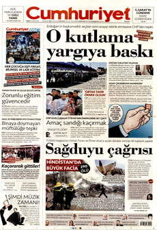 CUMHURİYET 13 Haziran 2025 gazete manşeti