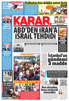 KARAR 13 Haziran 2025 gazete manşeti