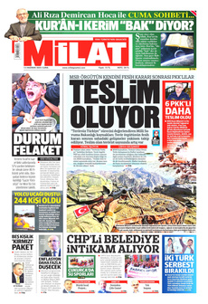 MİLAT 13 Haziran 2025 gazete manşeti