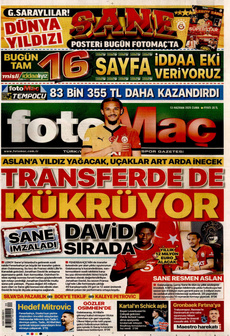 FOTOMAÇ 13 Haziran 2025 gazete manşeti