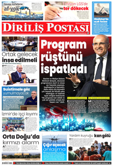 DİRİLİŞ POSTASI 13 Haziran 2025 gazete manşeti