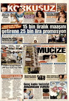 KORKUSUZ 13 Haziran 2025 gazete manşeti