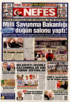 NEFES 13 Haziran 2025 gazete manşeti