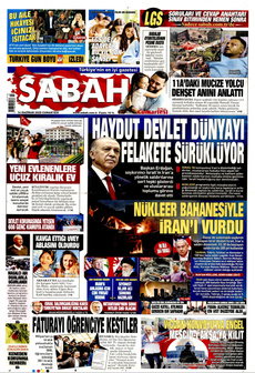 SABAH 14 Haziran 2025 gazete manşeti