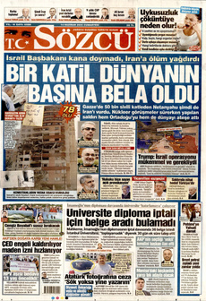 SÖZCÜ 14 Haziran 2025 gazete manşeti