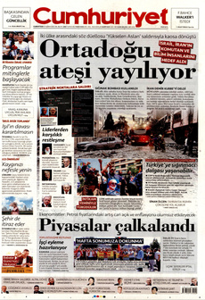 CUMHURİYET 14 Haziran 2025 gazete manşeti