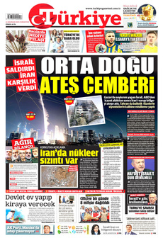 TÜRKİYE GAZETESİ 14 Haziran 2025 gazete manşeti