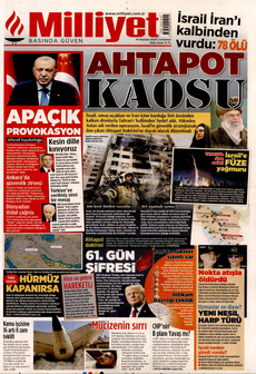 MİLLİYET 14 Haziran 2025 gazete manşeti