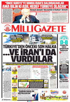 MİLLİ GAZETE 14 Haziran 2025 gazete manşeti