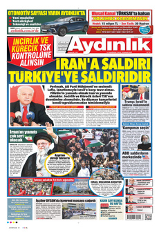 AYDINLIK GAZETESİ 14 Haziran 2025 gazete manşeti