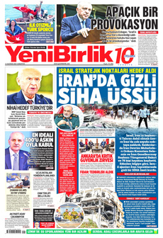 YENİBİRLİK 14 Haziran 2025 gazete manşeti