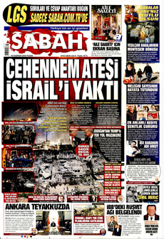 SABAH 15 Haziran 2025 gazete manşeti