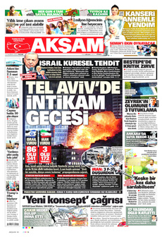 AKŞAM 15 Haziran 2025 gazete manşeti