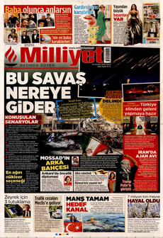 MİLLİYET 15 Haziran 2025 gazete manşeti
