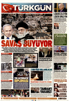 TÜRKGÜN 15 Haziran 2025 gazete manşeti