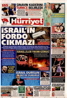 HÜRRİYET 16 Haziran 2025 gazete manşeti