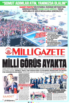 MİLLİ GAZETE 16 Haziran 2025 gazete manşeti