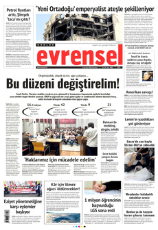 EVRENSEL 16 Haziran 2025 gazete manşeti